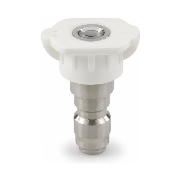 White 40-degree pressure washer fan nozzle
